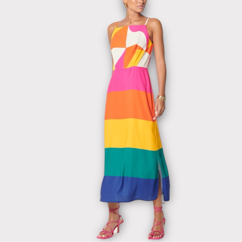 Never fully dressed Rainbow Chica Midi Dress